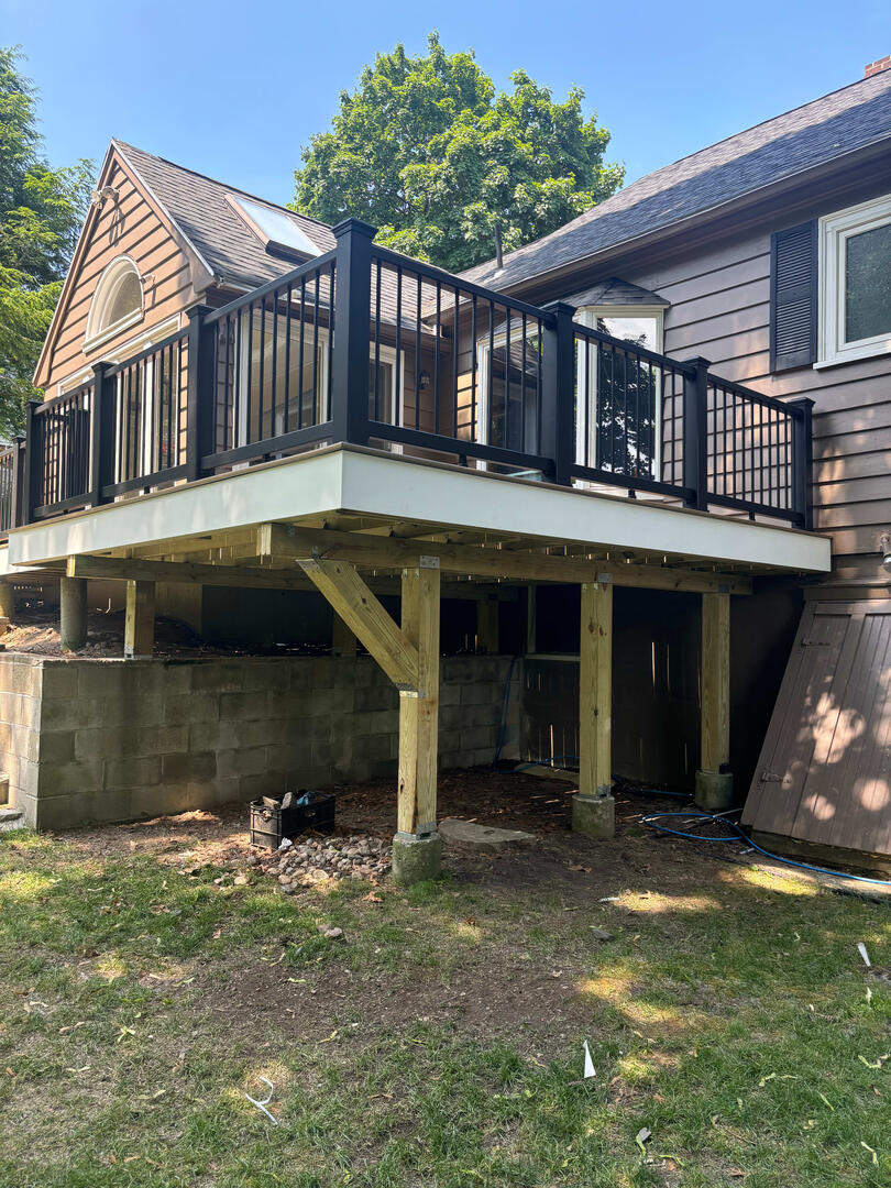 Untitled deck builders in Massachusetts work